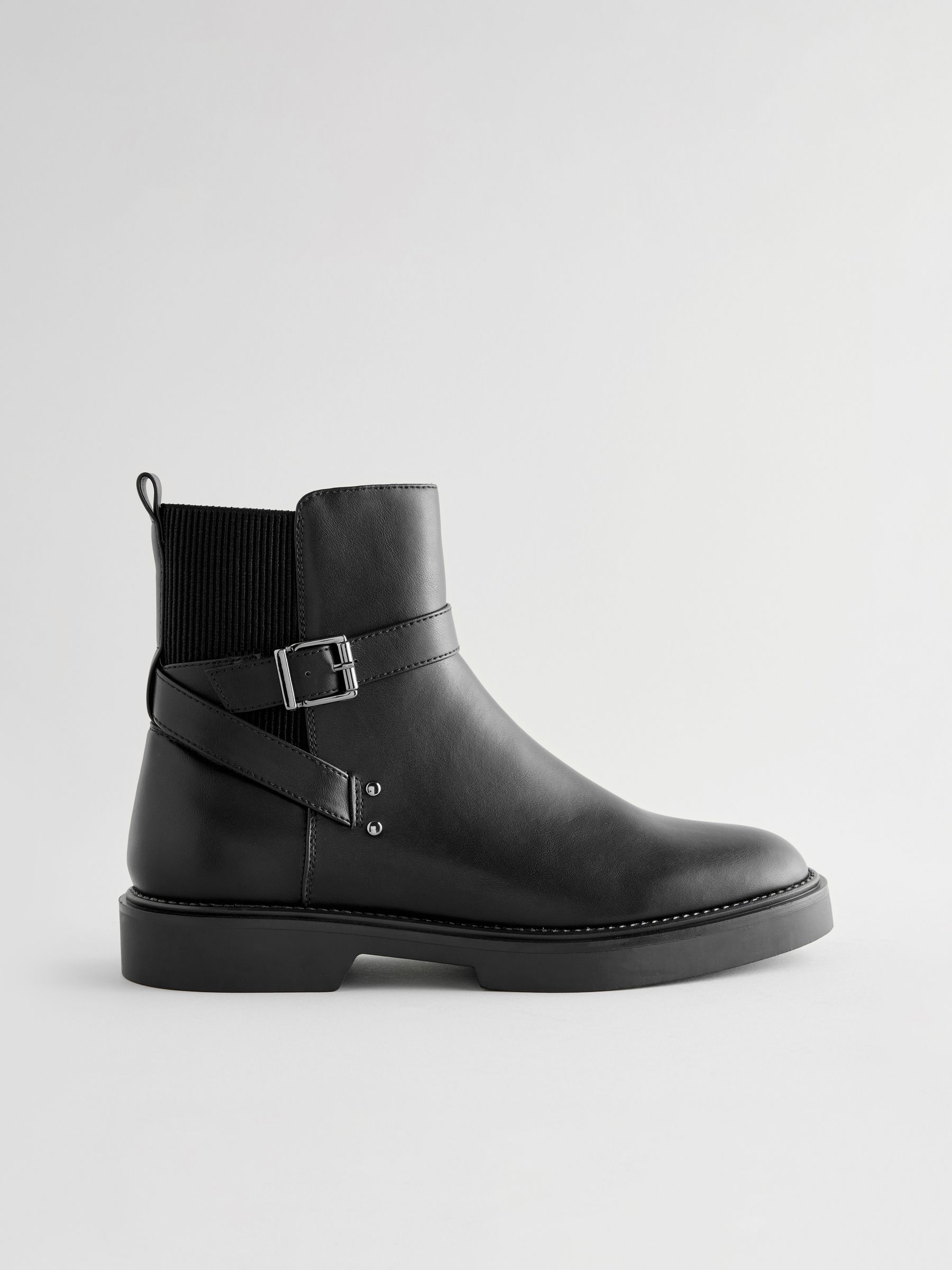 Black buckle ankle boots uk 2025