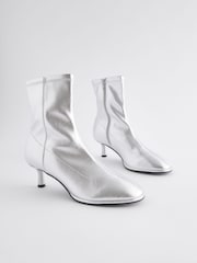 Silver Standard/Wide Fit Forever Comfort® Skinny Heel Ankle Sock Boots - Image 5 of 9