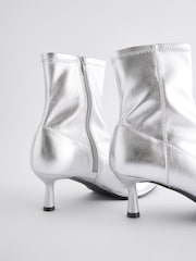 Silver Standard/Wide Fit Forever Comfort® Skinny Heel Ankle Sock Boots - Image 7 of 9
