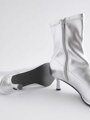 Silver Standard/Wide Fit Forever Comfort® Skinny Heel Ankle Sock Boots - Image 9 of 9
