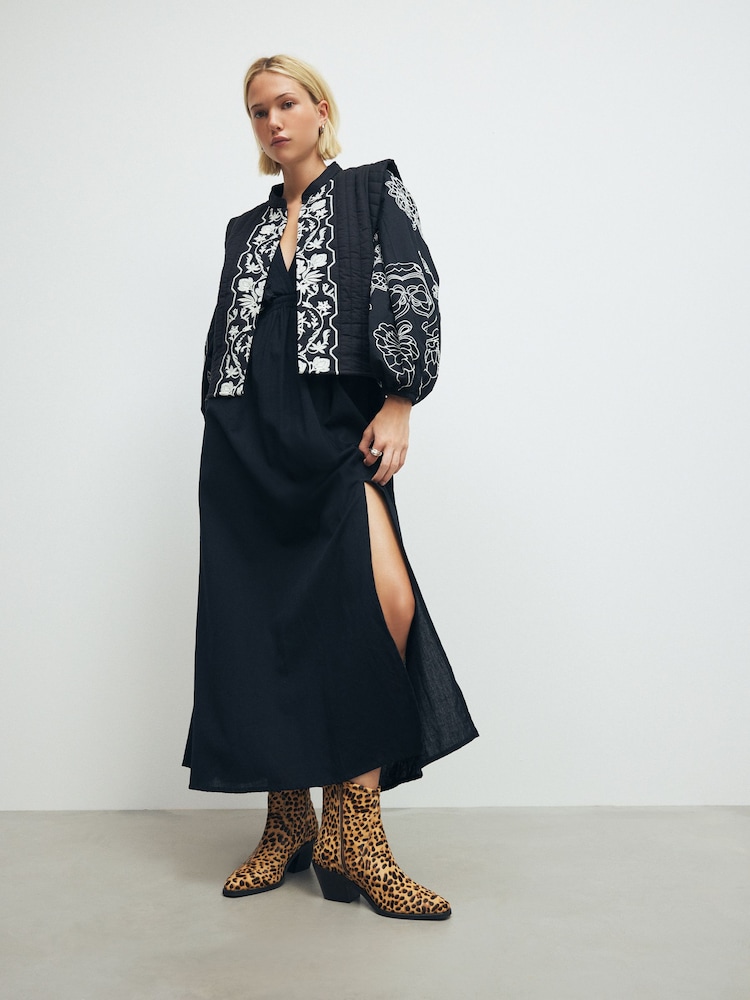 Leopard Print Standard/Wide Fit Forever Comfort® Leather Ankle Cowboy Boots - Image 8 of 11