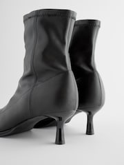 Black Standard/Wide Fit Forever Comfort® Skinny Heel Ankle Sock Boots - Image 6 of 8