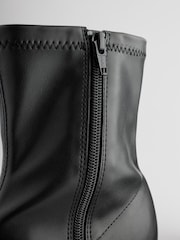 Black Standard/Wide Fit Forever Comfort® Skinny Heel Ankle Sock Boots - Image 8 of 8