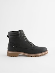 Black Extra Wide Fit Forever Comfort® Casual Lace-Up Ankle Boots - Image 4 of 7