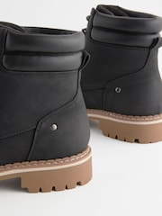Black Extra Wide Fit Forever Comfort® Casual Lace-Up Ankle Boots - Image 5 of 7