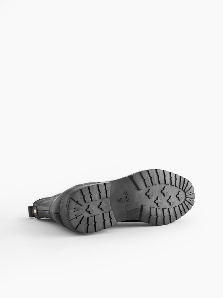 Black Extra Wide Fit Forever Comfort® Leather Chelsea Ankle Boots - Image 5 of 6