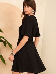 Love & Roses Мини-платья Puff SLeeve Dobby - Изображение 4 из 4
