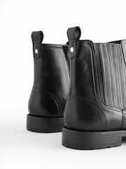 Black Standard/Wide Fit Forever Comfort® Leather Chelsea Ankle Boots - Image 6 of 7