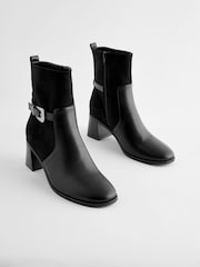 Black Forever Comfort® Buckle Ankle Boots - Image 4 of 8