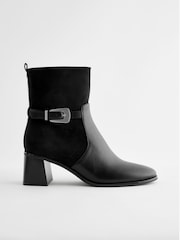 Black Forever Comfort® Buckle Ankle Boots - Image 5 of 8