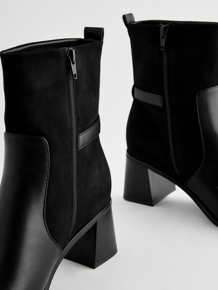 Black Forever Comfort® Buckle Ankle Boots - Image 6 of 8