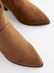 Tan Brown Extra Wide Fit Forever Comfort® Cowboy Ankle Boots - Image 5 of 5