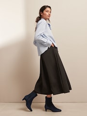 Navy Suede Extra Wide Fit Forever Comfort® Chisel Toe Chelsea Ankle Boots - Image 2 of 7