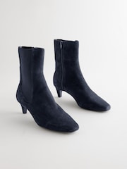 Navy Suede Extra Wide Fit Forever Comfort® Chisel Toe Chelsea Ankle Boots - Image 3 of 7