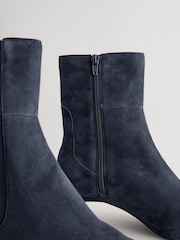 Navy Suede Extra Wide Fit Forever Comfort® Chisel Toe Chelsea Ankle Boots - Image 5 of 7