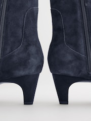 Navy Suede Extra Wide Fit Forever Comfort® Chisel Toe Chelsea Ankle Boots - Image 6 of 7