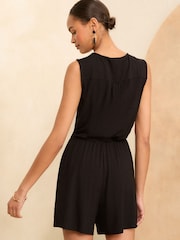 Love & Roses Jersey-Playsuit mit Reißverschluss und Reißverschluss - Bild 3 von 4
