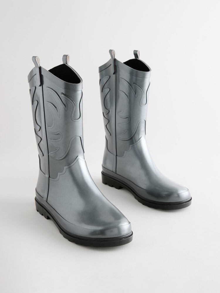 Metallic Western Wellies - Image 1 of 7
