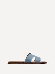 Linzi Blue Petra Flat Sliders With Open Loop Detailing - Image 2 of 5