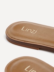 Linzi Blue Petra Flat Sliders With Open Loop Detailing - Image 5 of 5