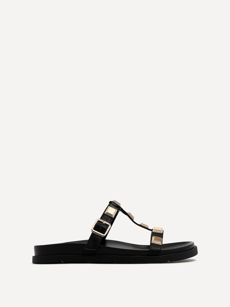 Linzi Black Alert T-Post Studded Slider - Image 2 of 5