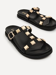 Linzi Black Alert T-Post Studded Slider - Image 4 of 5