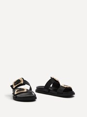 Linzi Black Denver Double Buckle Sliders - Image 2 of 5