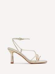 Linzi Gold Vesper Strappy Square Base Heeled Sandals - Image 2 of 5