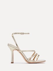 Linzi Gold Scarlett Strappy Heel Sandals With Ankle Strap - Image 2 of 5