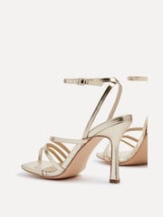 Linzi Gold Scarlett Strappy Heel Sandals With Ankle Strap - Image 6 of 6