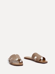 Linzi Natural Nude Petra Flat Sliders With Open Loop Detailing - Image 3 of 5