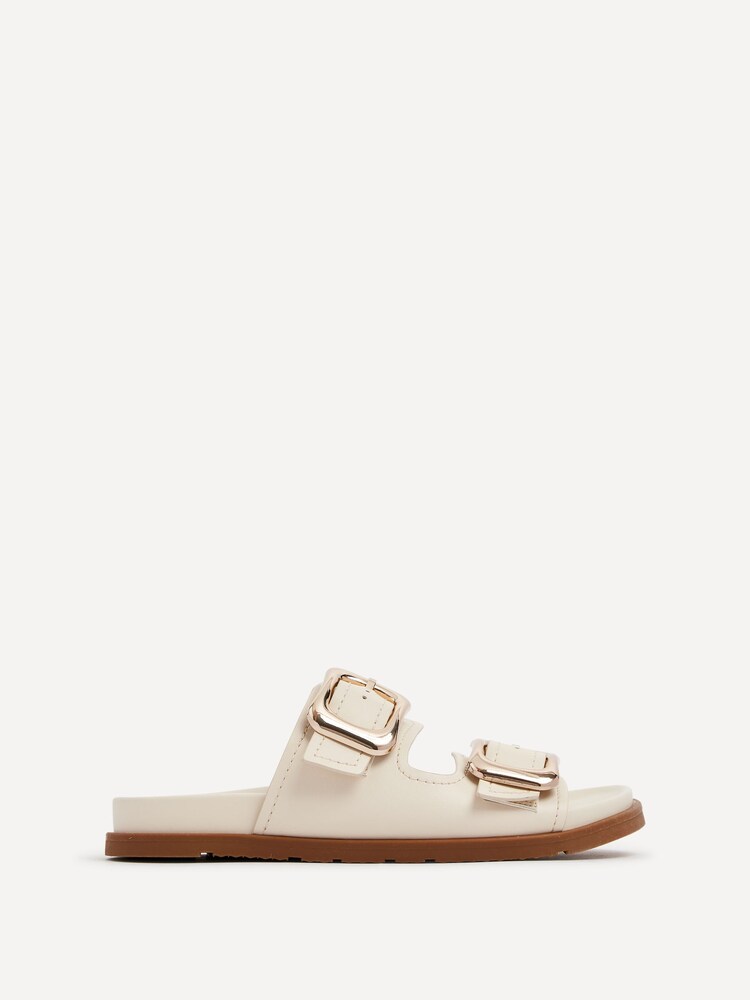 Linzi Natural Denver Double Buckle Sliders - Image 2 of 5
