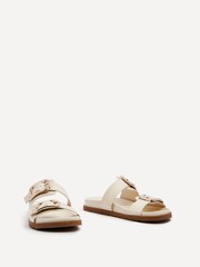 Linzi Natural Denver Double Buckle Sliders - Image 3 of 5