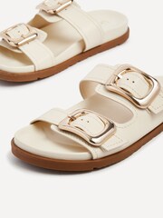 Linzi Natural Denver Double Buckle Sliders - Image 4 of 5