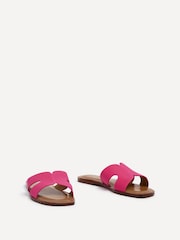 Linzi Fuchsia Petra Flat Sliders With Open Loop Detailing - Image 3 of 5