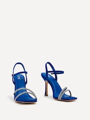 Blau - Linzi Mesmerized Schmucksteinverzierte Riemchensandalen mit Absatz - Bild 3 von 5