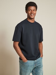 Navy/White/Stone 3 Pack Relaxed Fit Ottoman Texture T-Shirt - Image 2 of 14