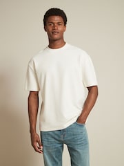 Navy/White/Stone 3 Pack Relaxed Fit Ottoman Texture T-Shirt - Image 4 of 14
