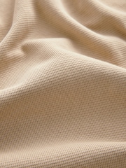 Ecru 100% Cotton Textured Microwaffle T-Shirt - Image 4 of 8
