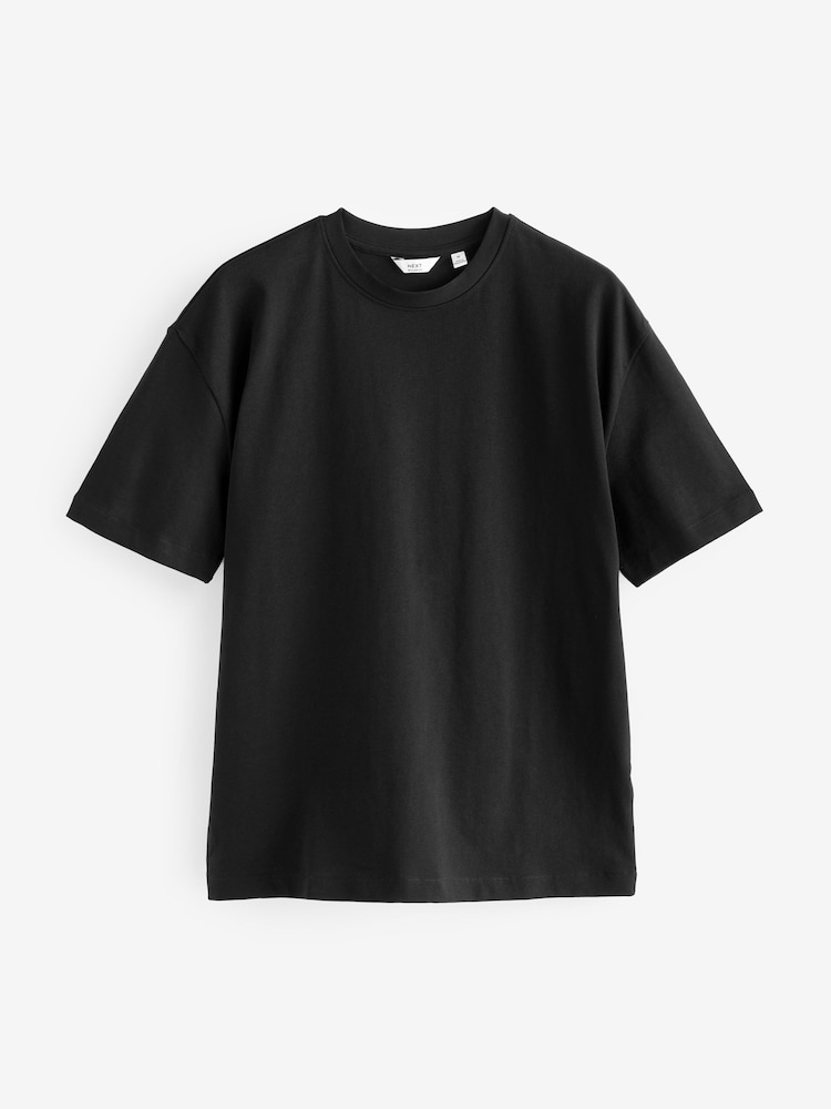 Black/Brown/Light Neutral Relaxed Fit Heavyweight T-Shirts 3 Pack - Image 10 of 13