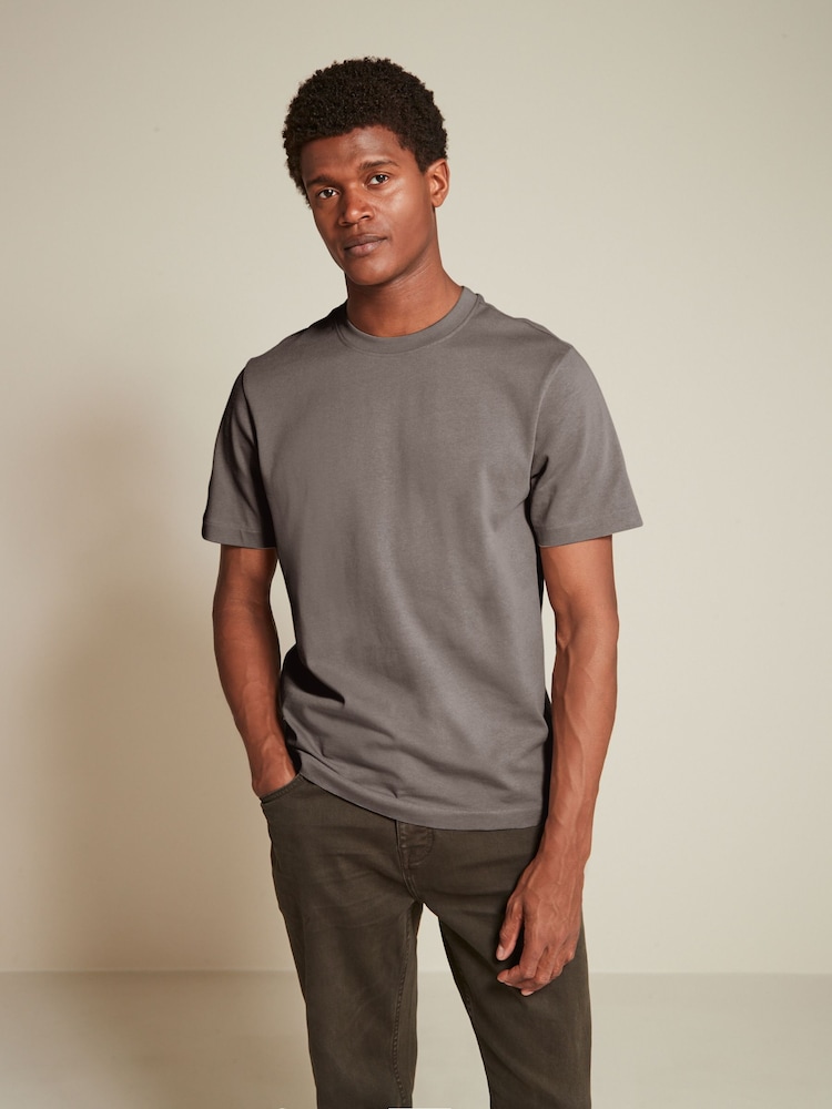 Black/Brown/Light Neutral Relaxed Fit Heavyweight T-Shirts 3 Pack - Image 4 of 13