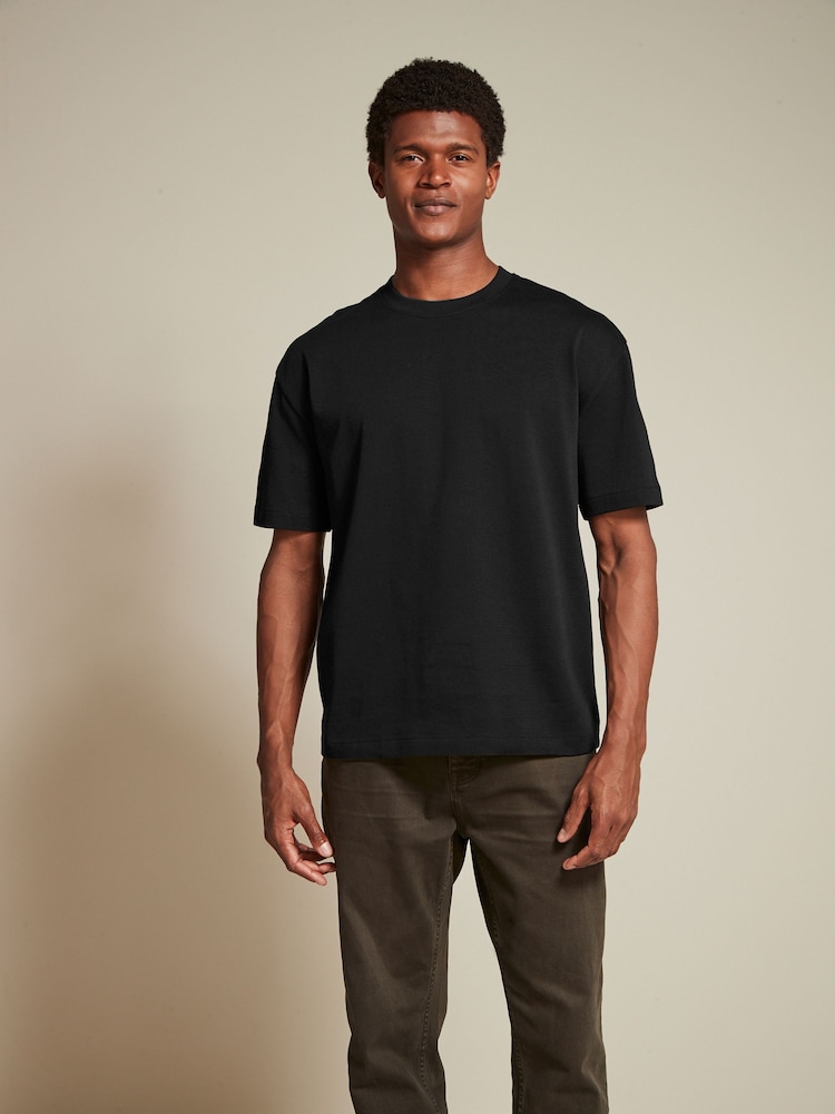 Black/Brown/Light Neutral Relaxed Fit Heavyweight T-Shirts 3 Pack - Image 7 of 13