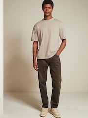 Noir/marron/neutre clair - Coupe ample - Lot de 3 t-shirts épais - Image 8 de 13