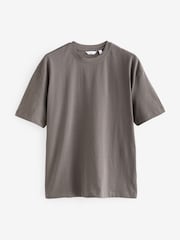 Noir/marron/neutre clair - Coupe ample - Lot de 3 t-shirts épais - Image 9 de 13