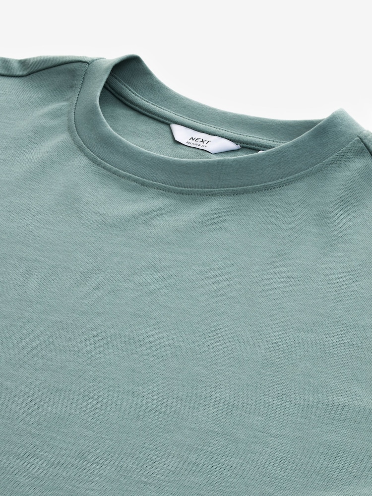 Green Relaxed Fit Heavyweight T-Shirt - Image 7 of 8