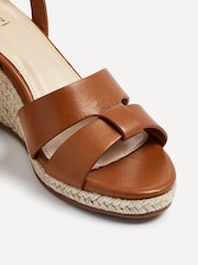 Linzi Black Bahia Plaited Straw Wedges With Ankle Strap - Image 4 of 5