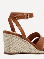 Linzi Black Bahia Plaited Straw Wedges With Ankle Strap - Image 5 of 5