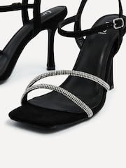 Schwarz - Linzi Mesmerized Schmucksteinverzierte Riemchensandalen mit Absatz - Bild 5 von 5
