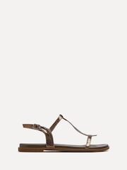 Bronze - Linzi Luxor Texturierte T-Bar-Sandalen​​​​​​​ - Bild 2 von 5