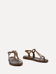 Bronze - Linzi Luxor Texturierte T-Bar-Sandalen​​​​​​​ - Bild 3 von 5